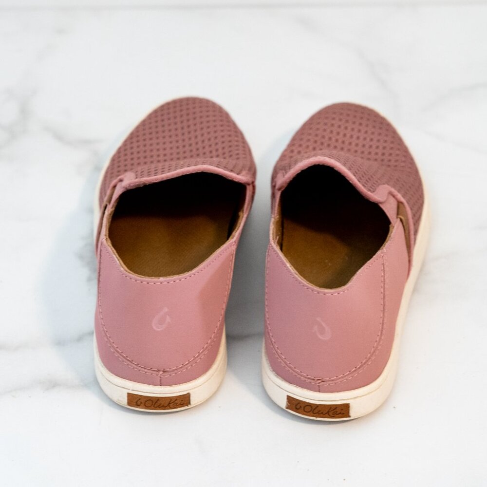 OluKai Shoes Womens Size 7 Pehuea Mesh Slip On Comfort Loafer Sneakers Rose - Picture 4 of 5